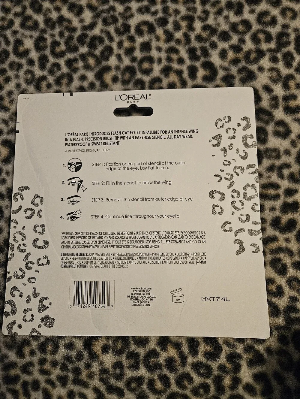 L'Oreal Limited Edition Cat Ears Headband in Black, NIP, (No Eyeliner)